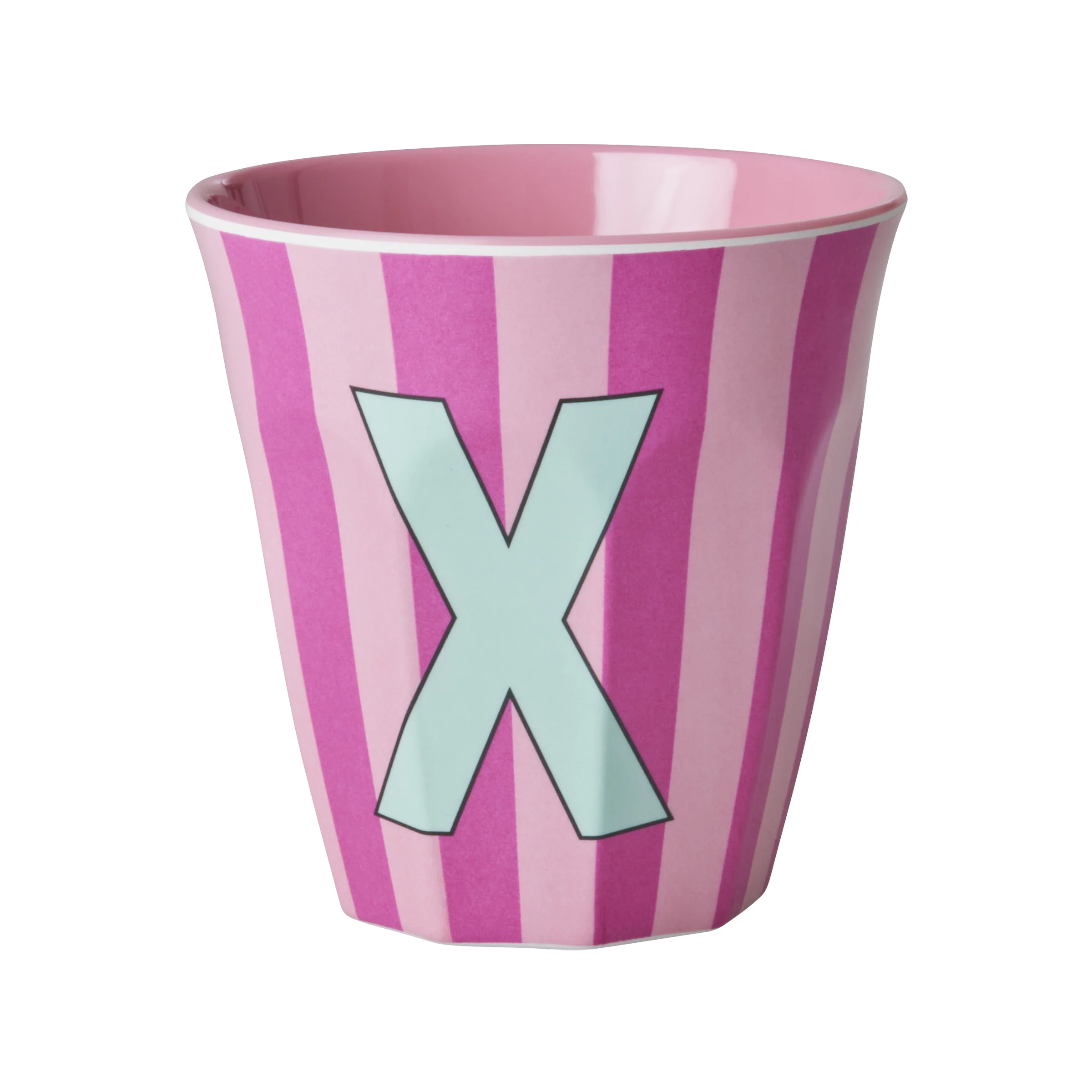 RICE  Melamine Alfabet kop, pink mix - 250 ml.
