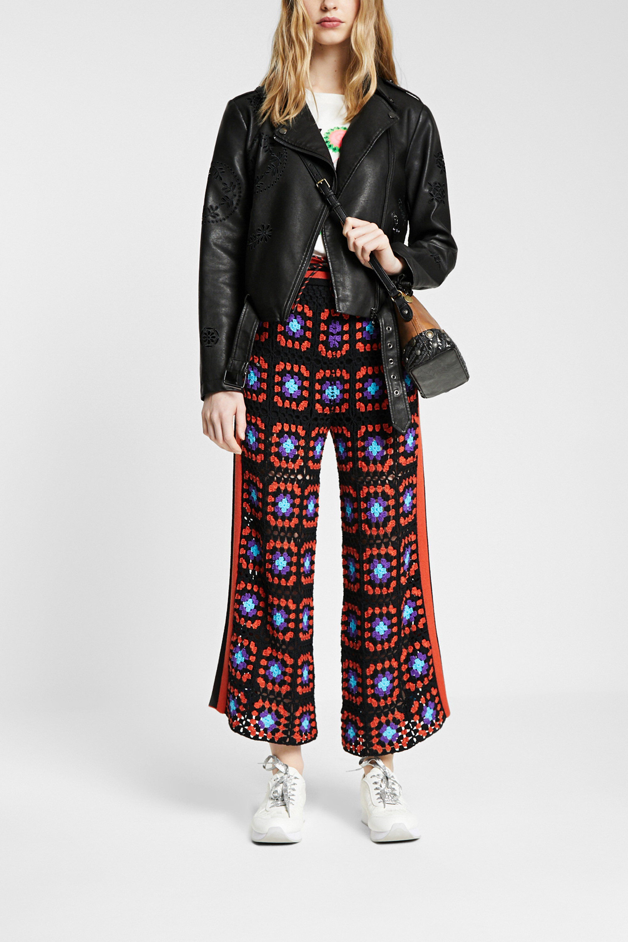 Palazzo en maille multicolore