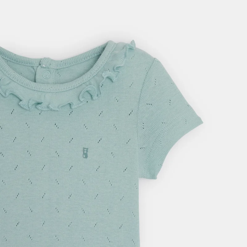 Body coton vert bébé fille (lot de 2) Vert