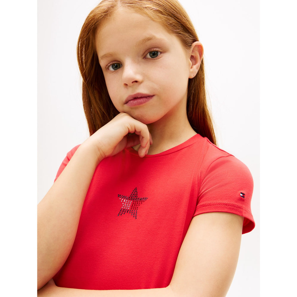 Køb Tommy Hilfiger Red Alert Star Flag Tee Ss