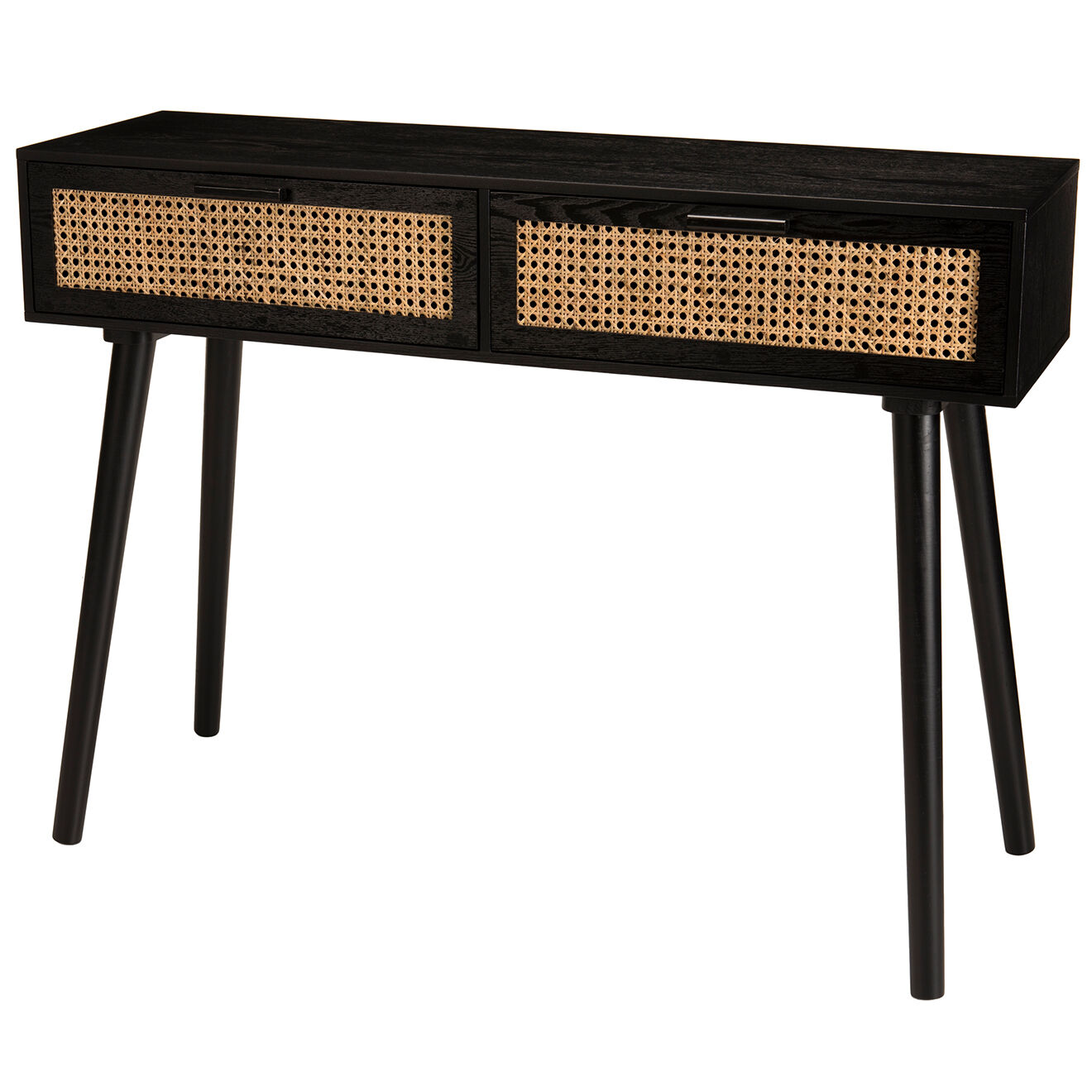 Macabane Console Angelo 2 Tiroirs Bois/noir - 110x33x81.5 cm
