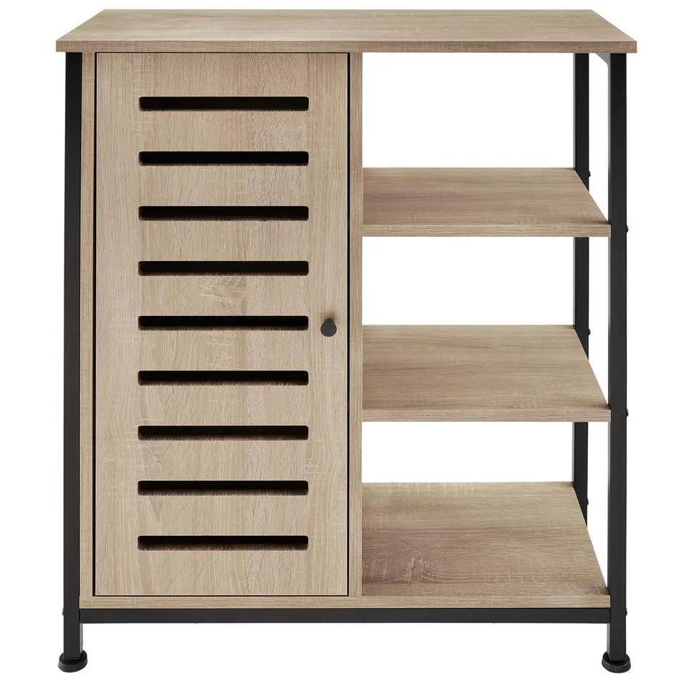 tectake Wandkast 71x32x82cm, Industrieel Licht Hout, Eiken Sonoma