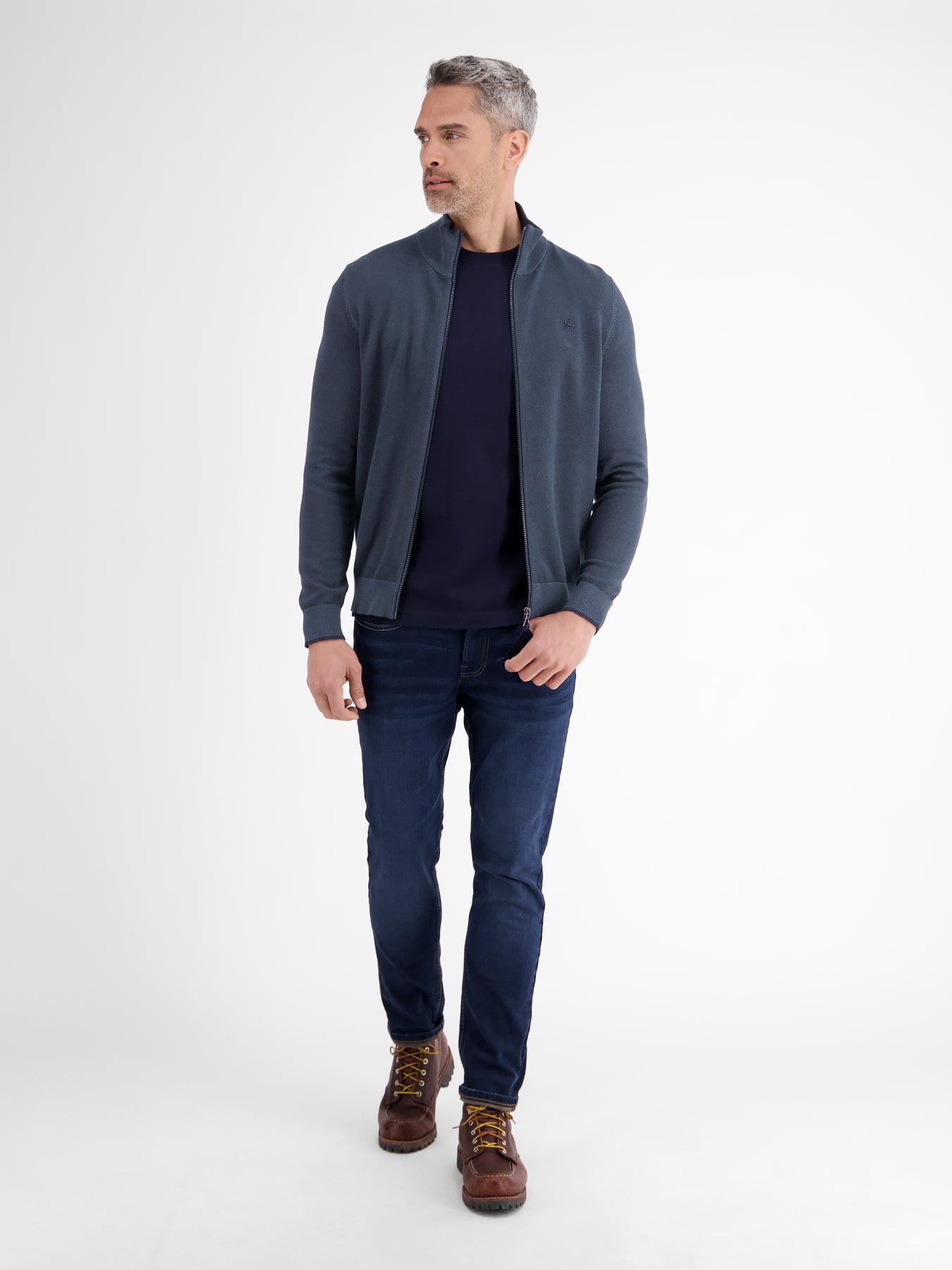 Melange-Strickjacke für Herren