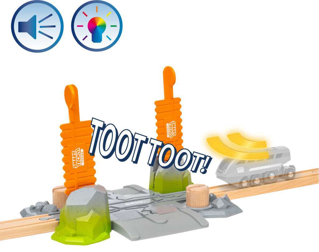 BRIO Spiel Smart Tech Sound Abenteuer-Bahnübergang