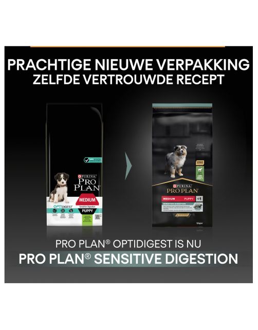 Pro Plan Dog Puppy Medium Breed Sensitive Digestion Lam - Hondenvoer
