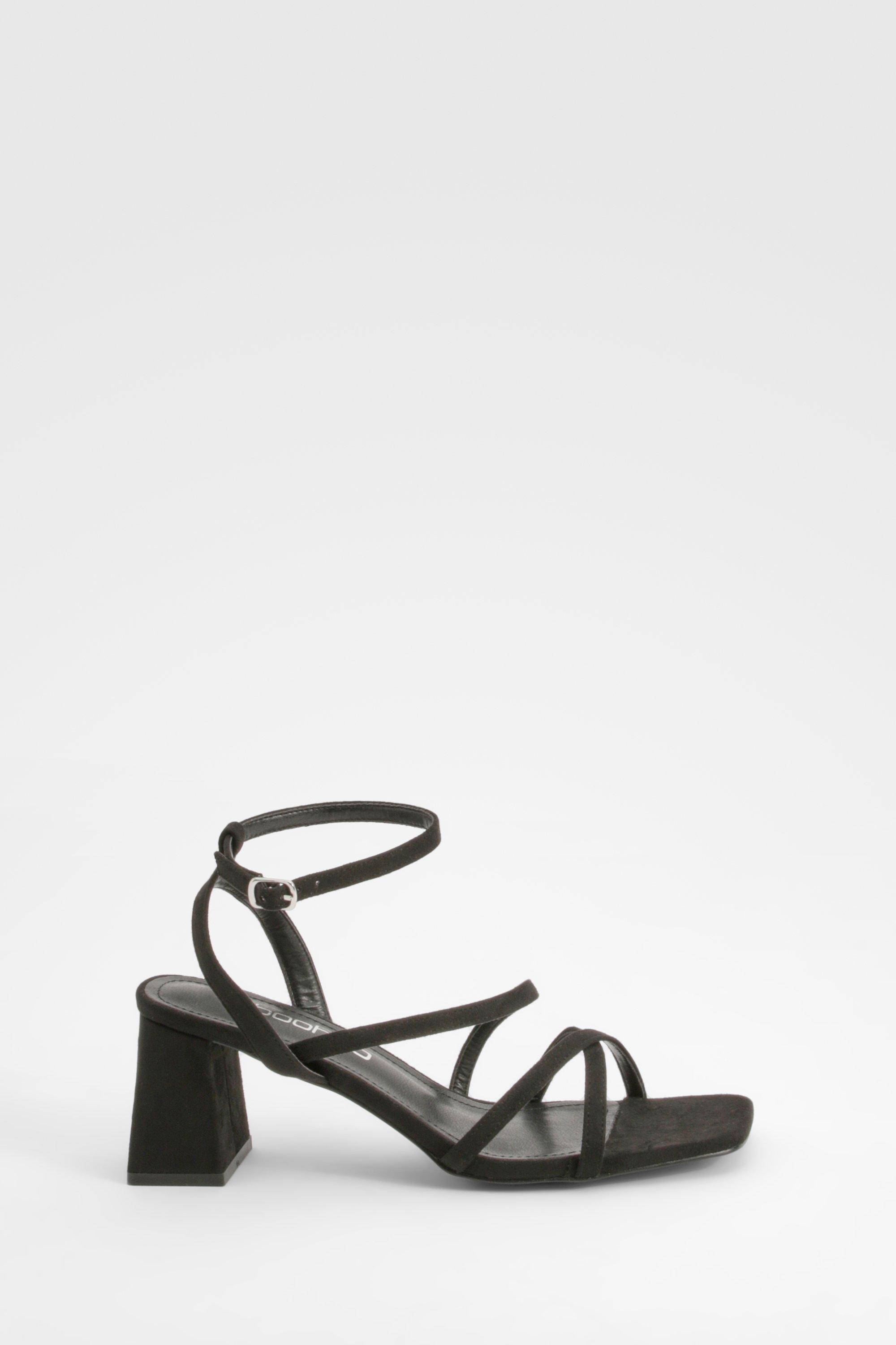 boohoo Escarpins À Talons Bloc Bas Et Brides Asymétriques