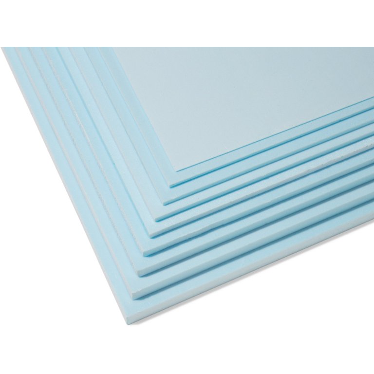 Styrofoam hellblau, beschnitten