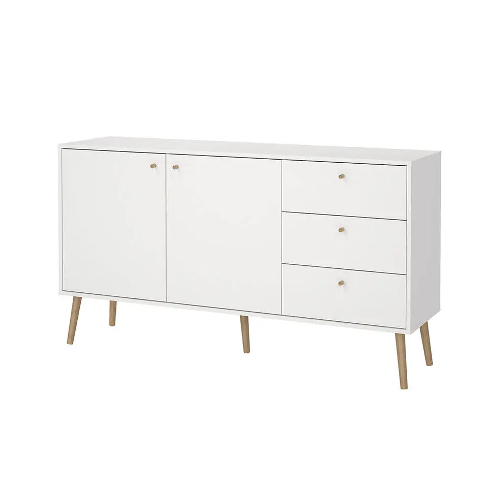 Hioshop Bodo dressoir 2 deuren- 3 lades wit