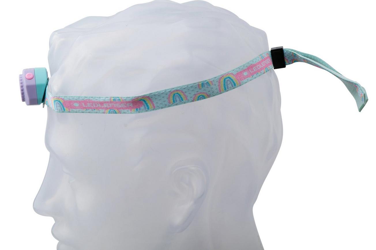 Ledlenser KIDLED4R Purple, oplaadbare hoofdlamp voor kinderen, 40 lumen