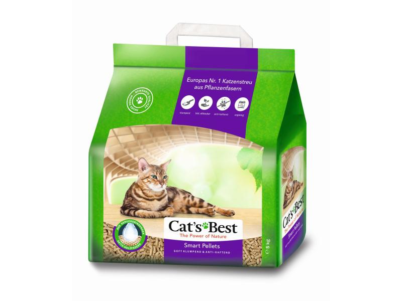 CAT'S BEST Katzenstreu Smart Pellets 10 l Mini Power Pellets ohne chemische Zusätze