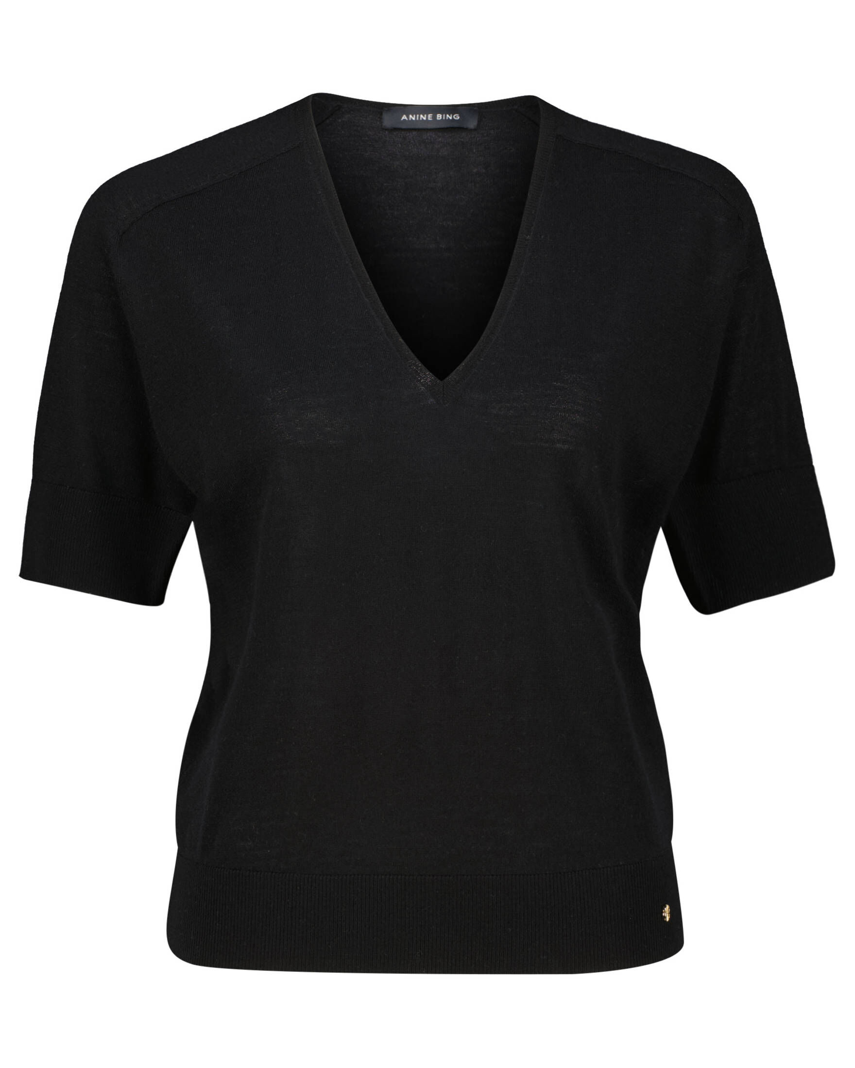 Anine Bing| Damen Strickpullover Kurzarm aus Wolle mit Kaschmir