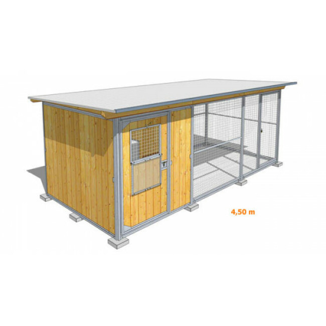 Poulailler durable en bois et métal avec 1 box