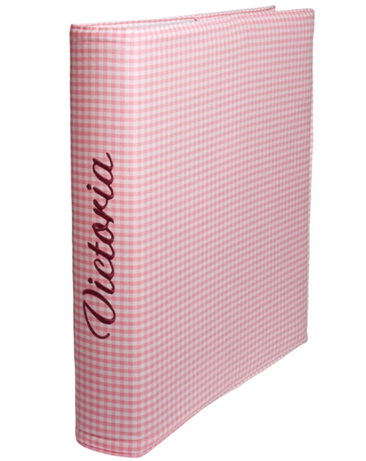 Personalisiertes Fotoalbum rosa (Stickfarbe: pink)