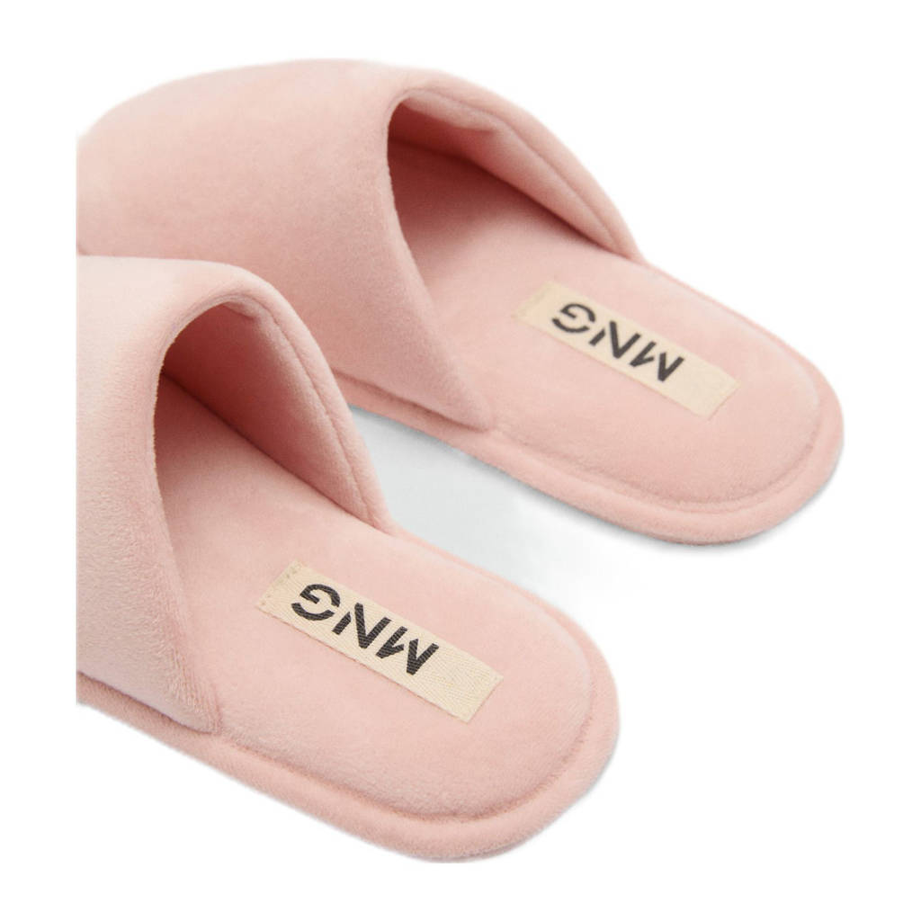 Mango Kids pantoffels lichtroze