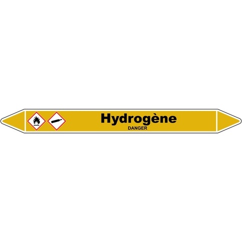 Marqueur de Tuyauterie - Hydrogène - NFX 08-105 - Vinyle Laminé