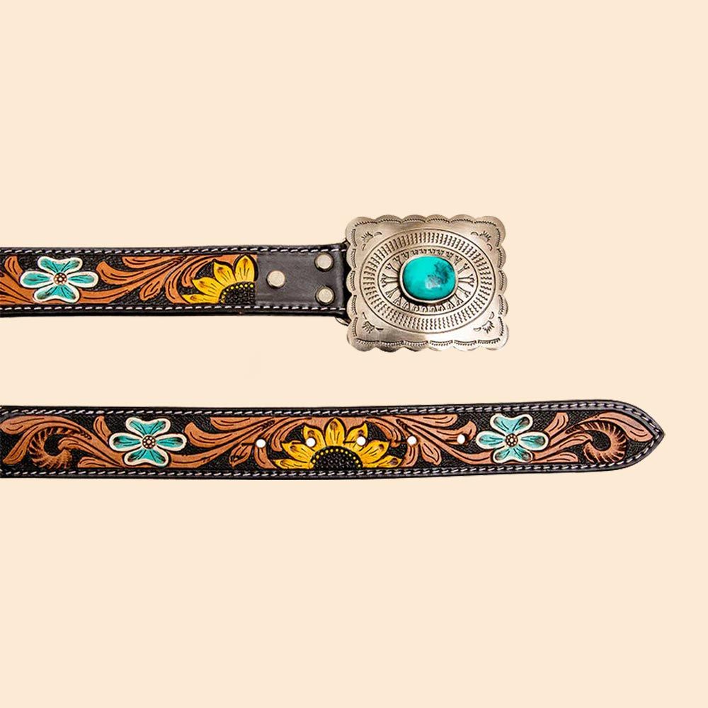 Myra Bag Klepto HandTooled Concho Belt