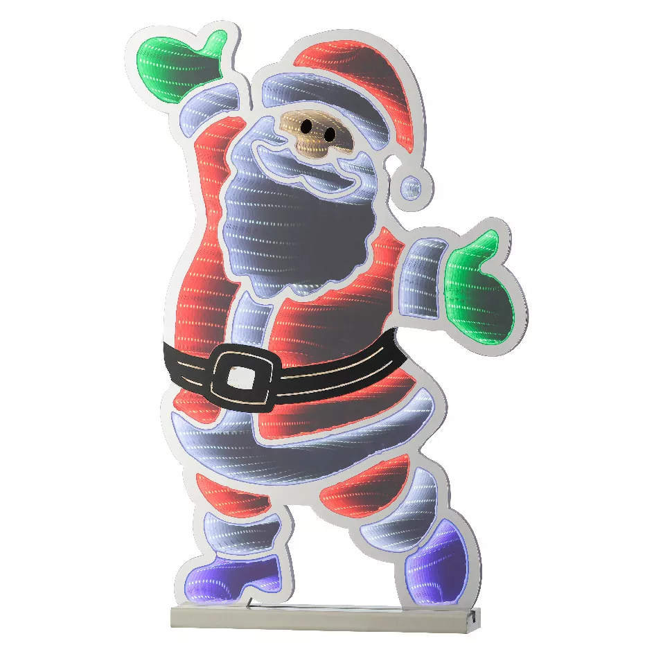 Père Noël lumineux 891 LED (H120 cm) Infinity Blanc froid/Multicolore