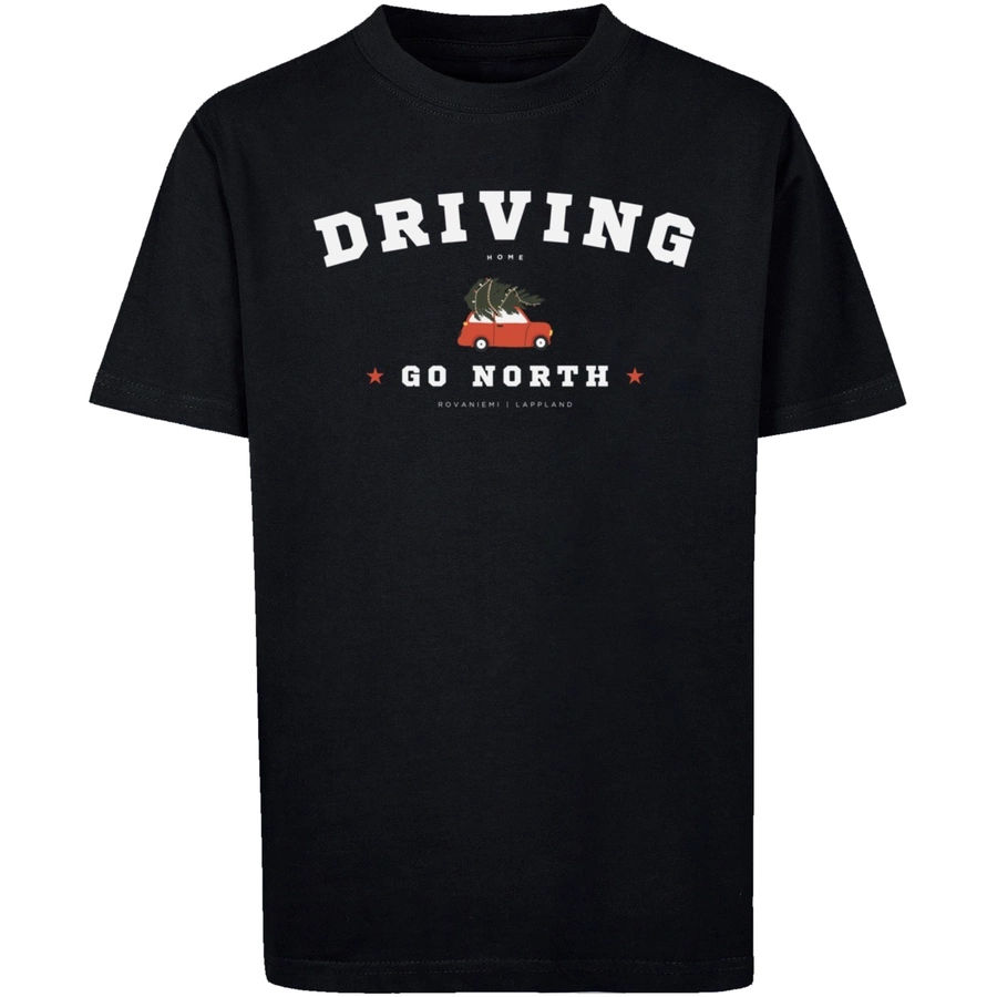 F4NT4STIC T-Shirt Driving Home Weihnachten schwarz
