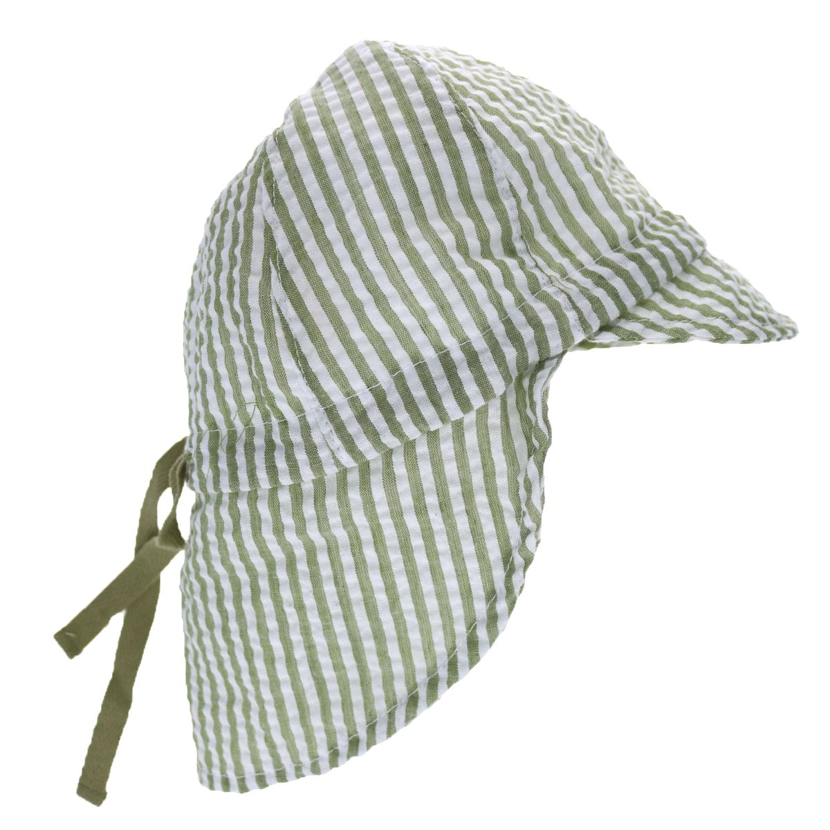 Casquette bébé à rayures kaki