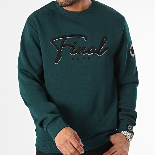 Sweat Crewneck Broderie Signature 1102 Vert