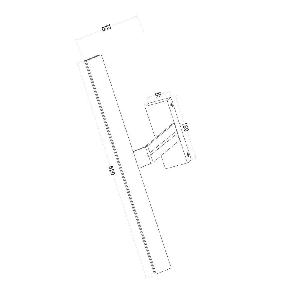 LED schilderijlamp Decart in zwart 12W 800lm