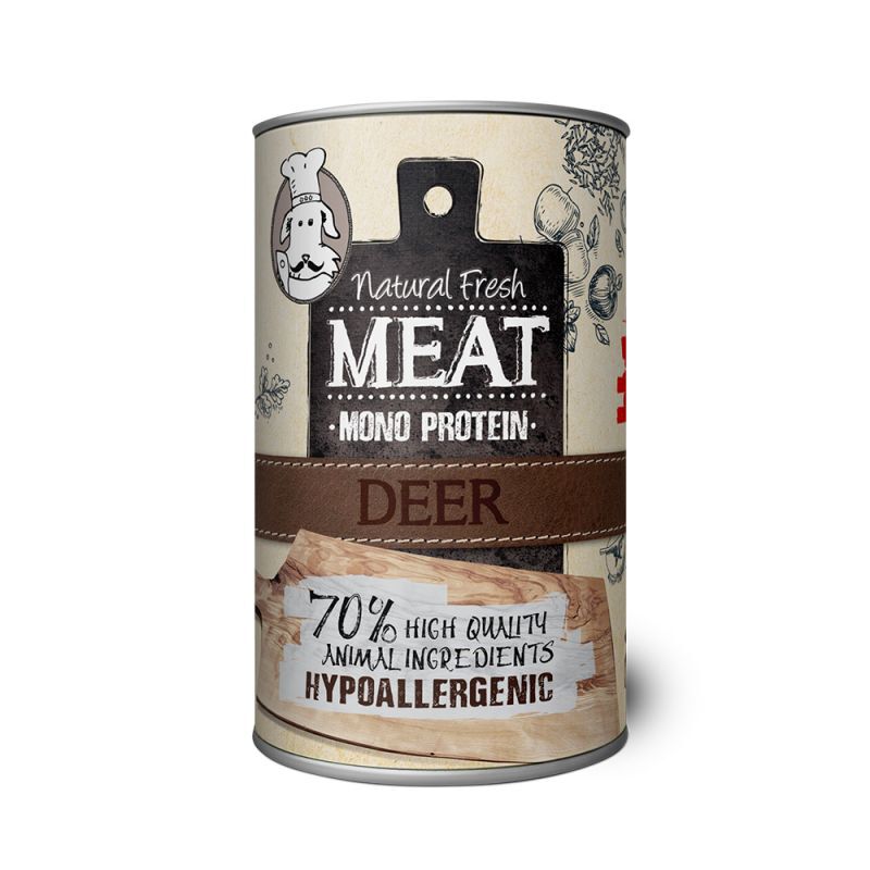 Natural Fresh Meat Mono Protein - Hondenvoer - 400 Gram - hert