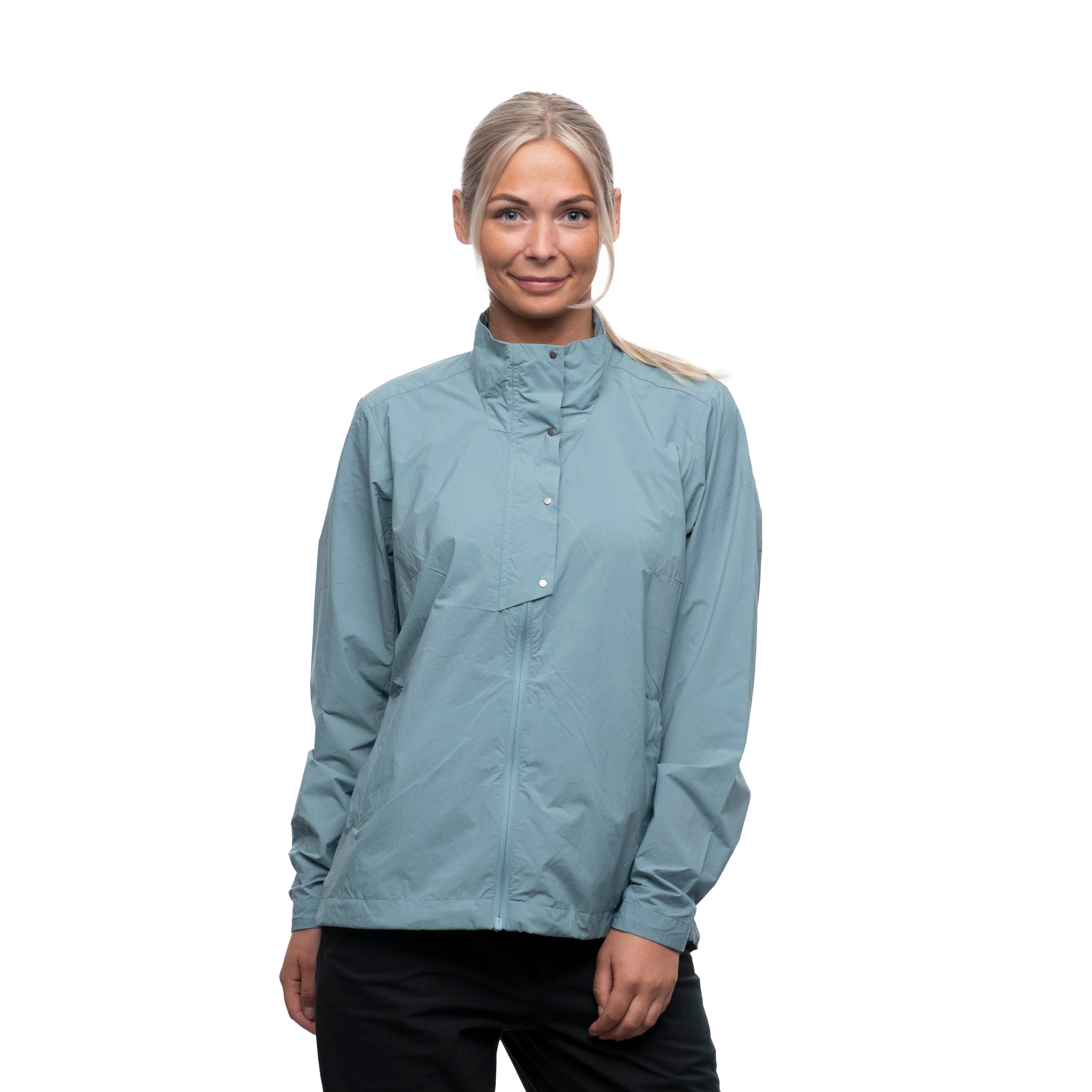 Oslo Urban Commute Windbreaker Jacket Women Smoke Blue