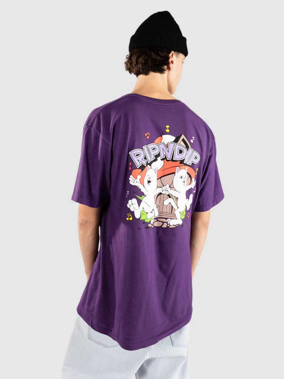 RIPNDIP Shroom House T-Shirt plum