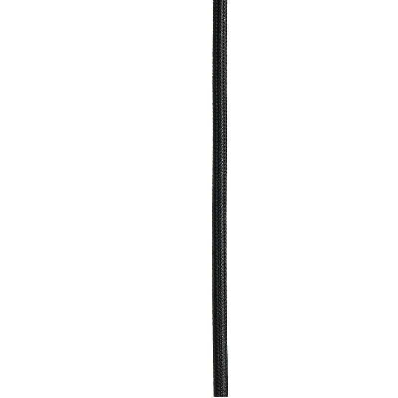 Art deco hanglamp zwart en smoke glas 3-lichts - Pallon