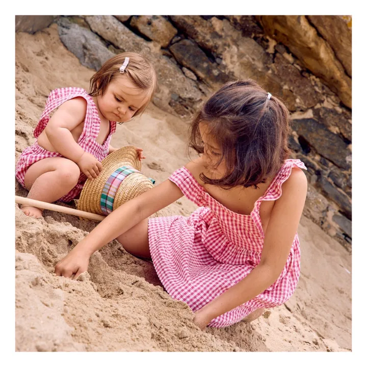 Lililotte Robe Philipinne Vichy | Rose fuschia