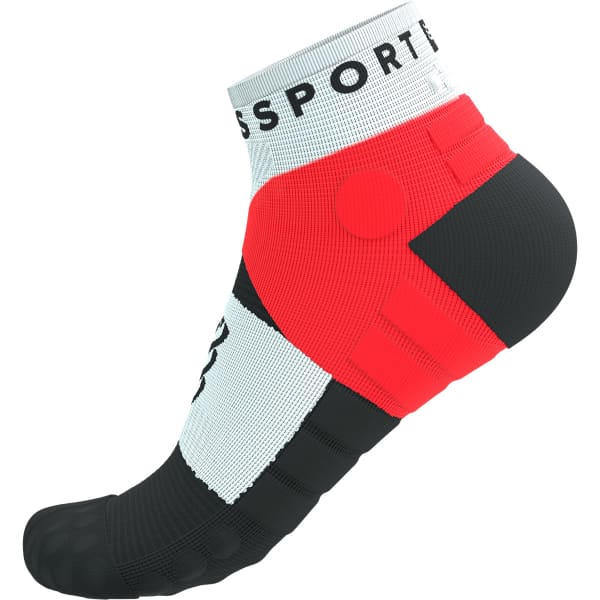 Chaussette running COMPRESSPORT ULTRA TRAIL LOW SOCKS FLUO RED/WHITE