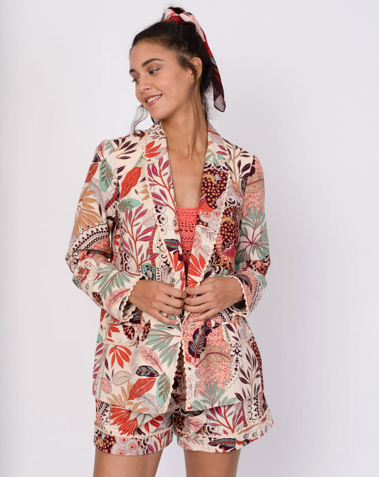 Derhy Veste imprimée Iguazu beige