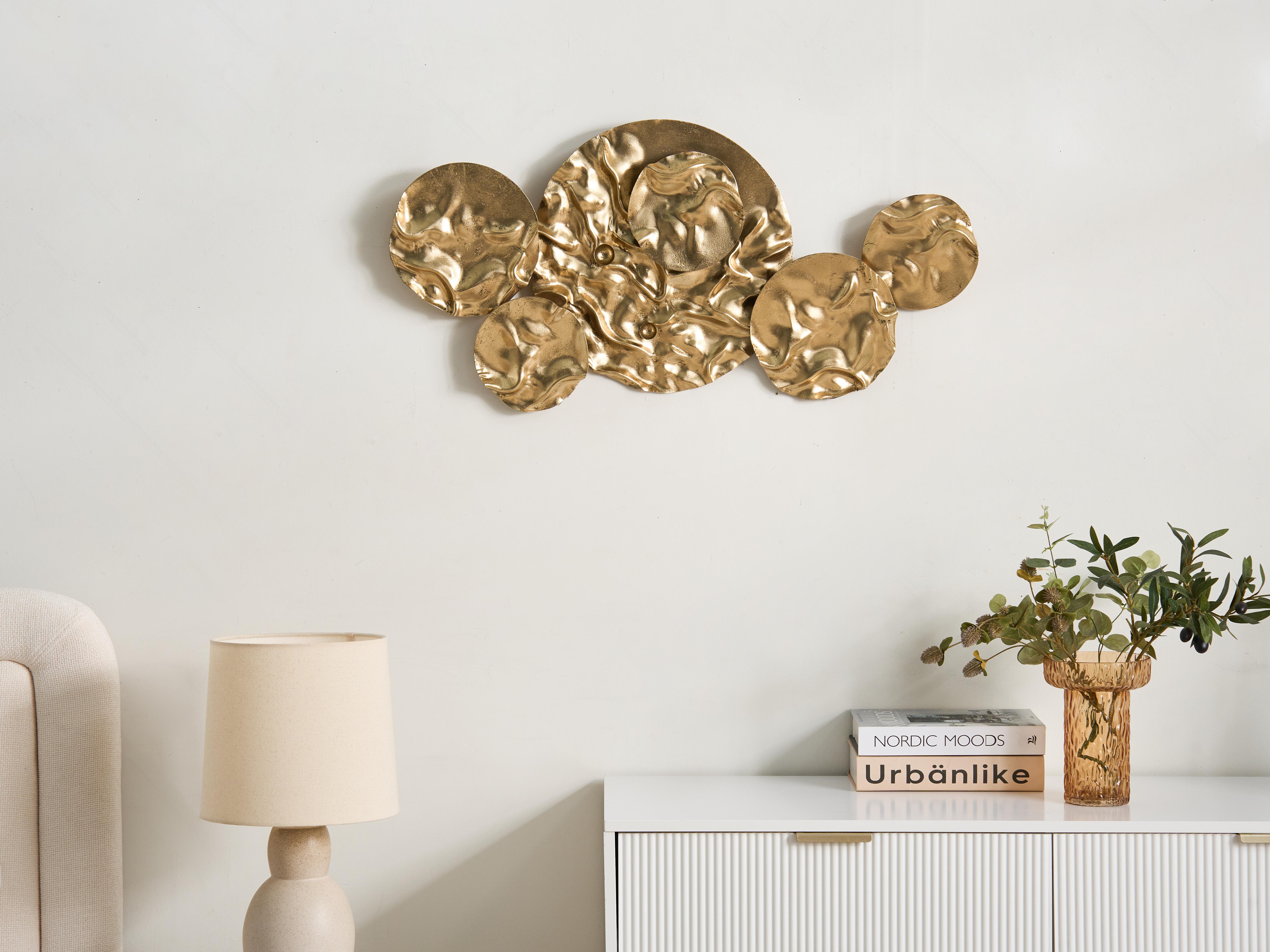 Wanddecoratie CALRY Metaal 43 cm Goud