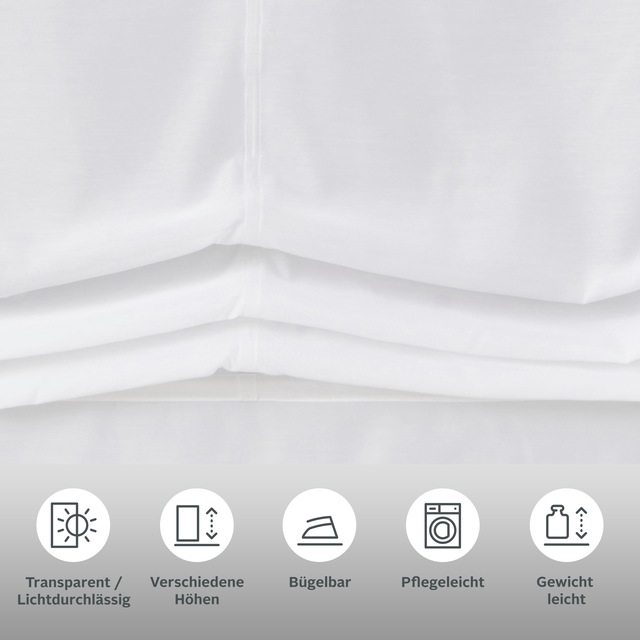 my home Raffrollo »Carpi« mit Hakenaufhängung ohne Bohren Transparent, Voile, Polyester