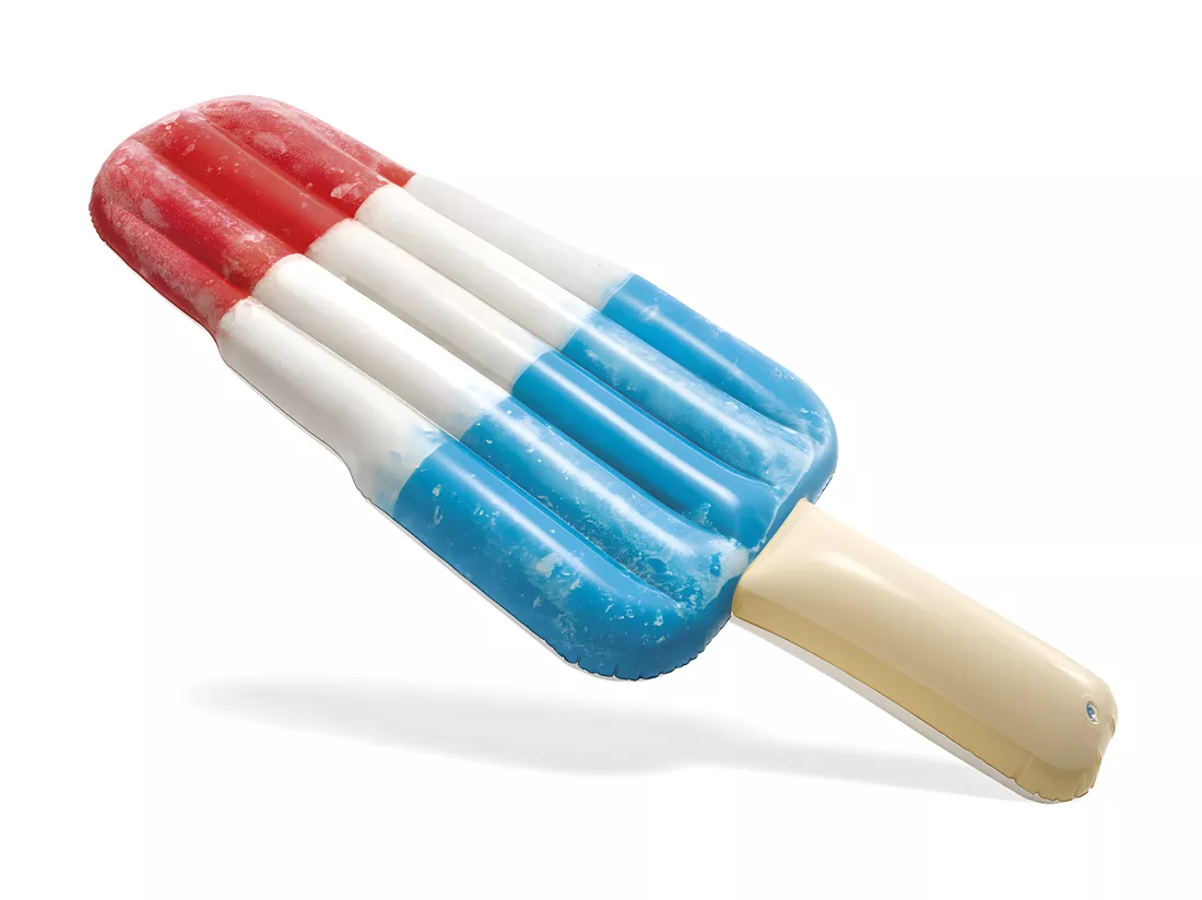 Matelas de piscine Esquimau Bleu, Blanc, Rouge - Intex
