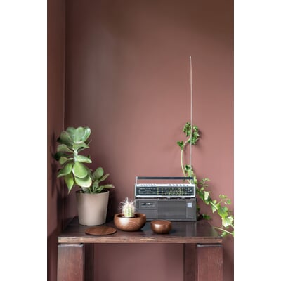 Deckeldose Massivholz, Nussbaum, 11 cm Ø