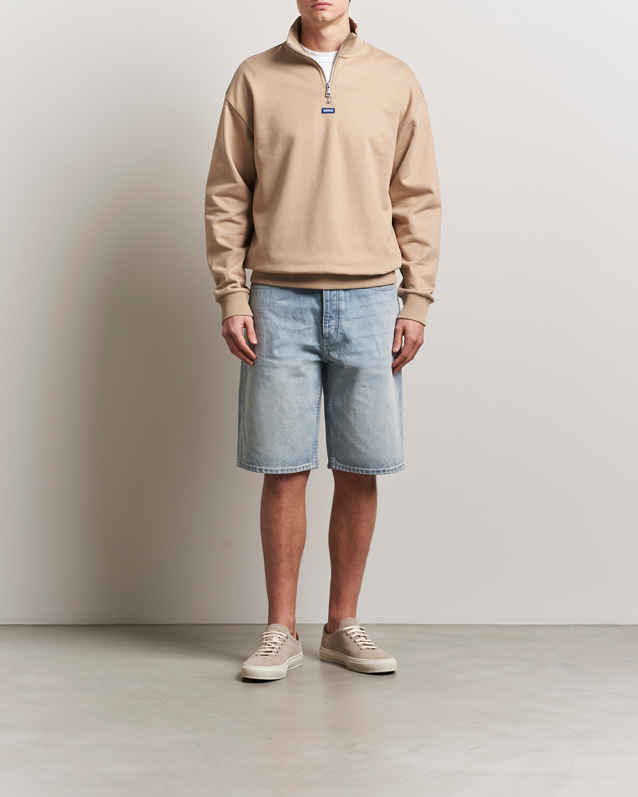 HUGO Skate Denim Shorts Light Blue