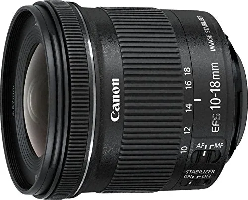Canon EF-S - Vidvinkel zoom objektiv - 10 mm - 18 mm - f/4.5-5.6 IS STM - Canon EF - for EOS 100, 1200, 70, 700, 7D, Kiss X6i, Kiss X7, Kiss X70, Kiss X7i, Rebel SL1, Rebel T5i