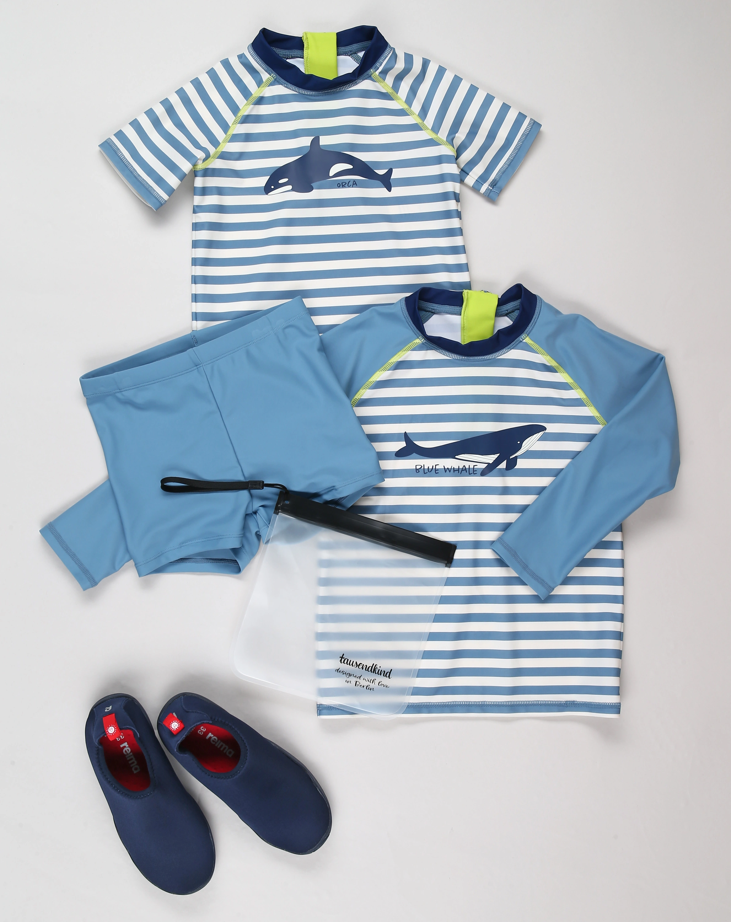 Langarm-Badeshirt BLAUWAL in blau