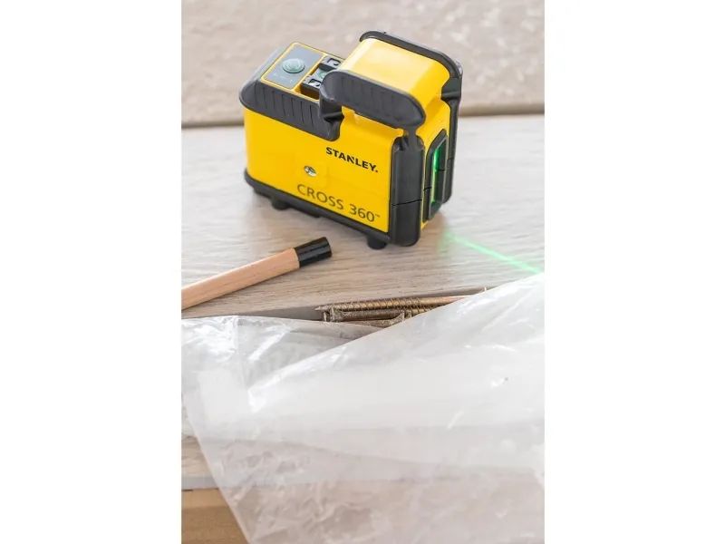 Stanley SLL360, 25 m, 0,4 mm/m, Grøn, Linjeniveau, Sort, Gul, Batteri