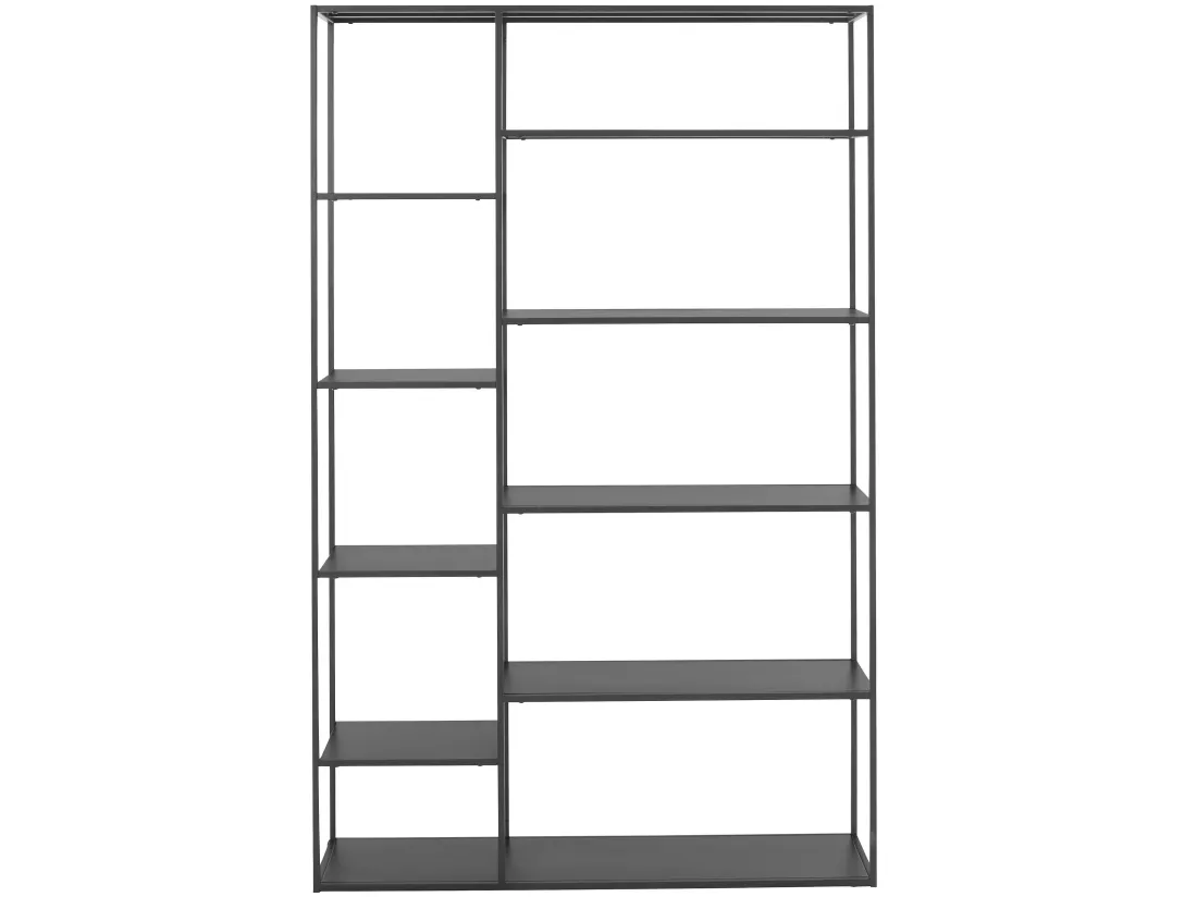 Sisto Bibliothèque L 9 Etagères Noir