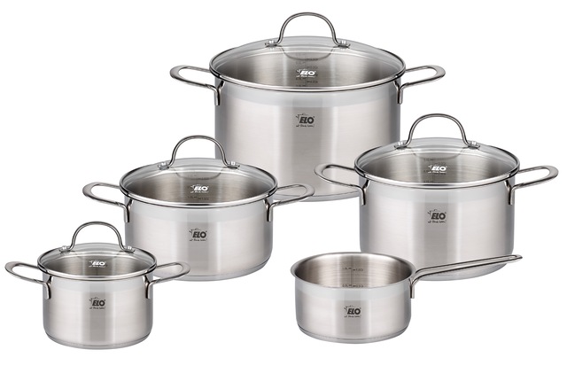 Elo Topf-Set »Top Collection« Set, Bratentopf 20 cm,Fleischtopf 16/20/24 cm,Kasserolle 16 cm, 3 Schüsseln, 13 Stk. tlg. Edelstahl 18/10