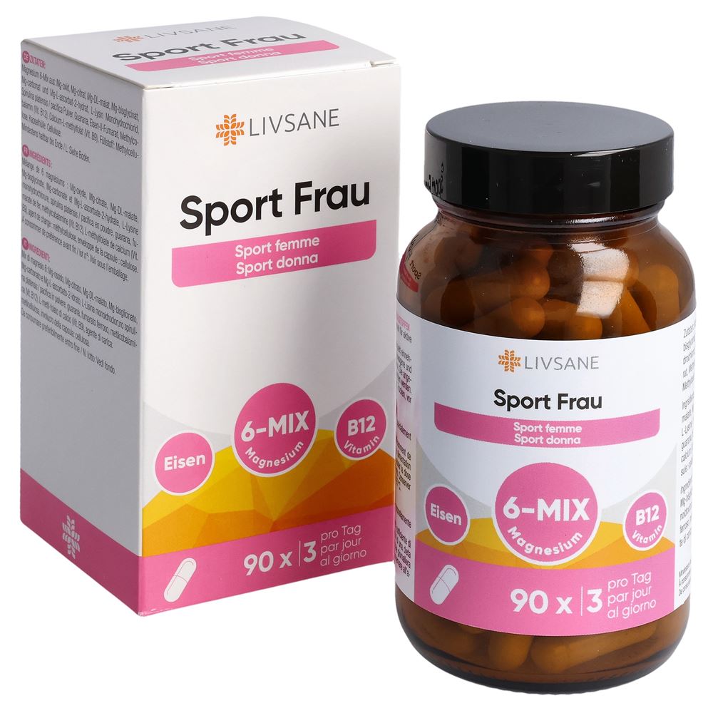 LIVSANE Sport Frau<br>90 Stück, Glas, Kapsel