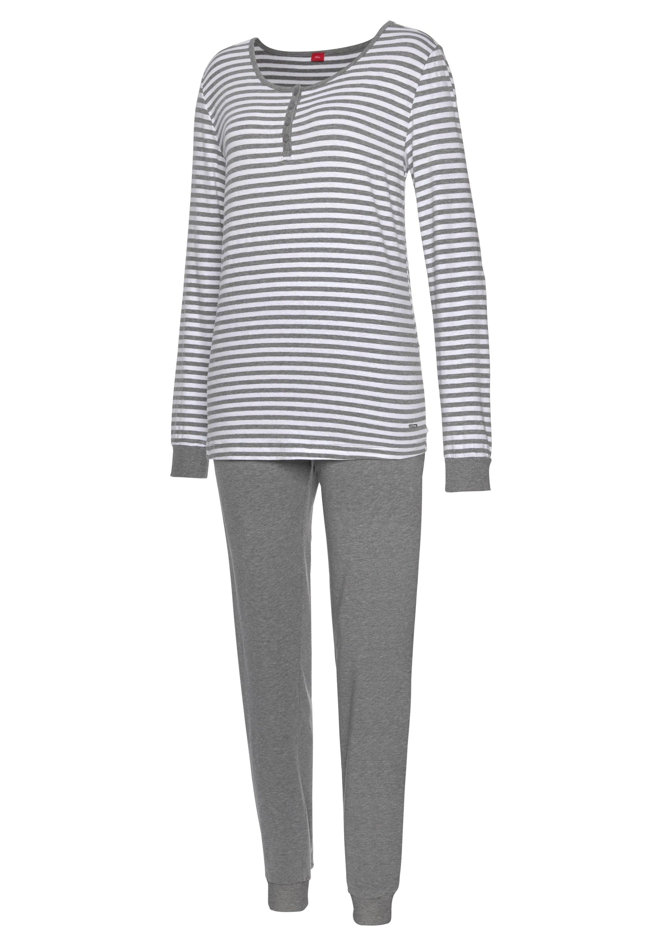 s.Oliver Pyjama, 2 Stk. mit seitlichen Streifen am Bein