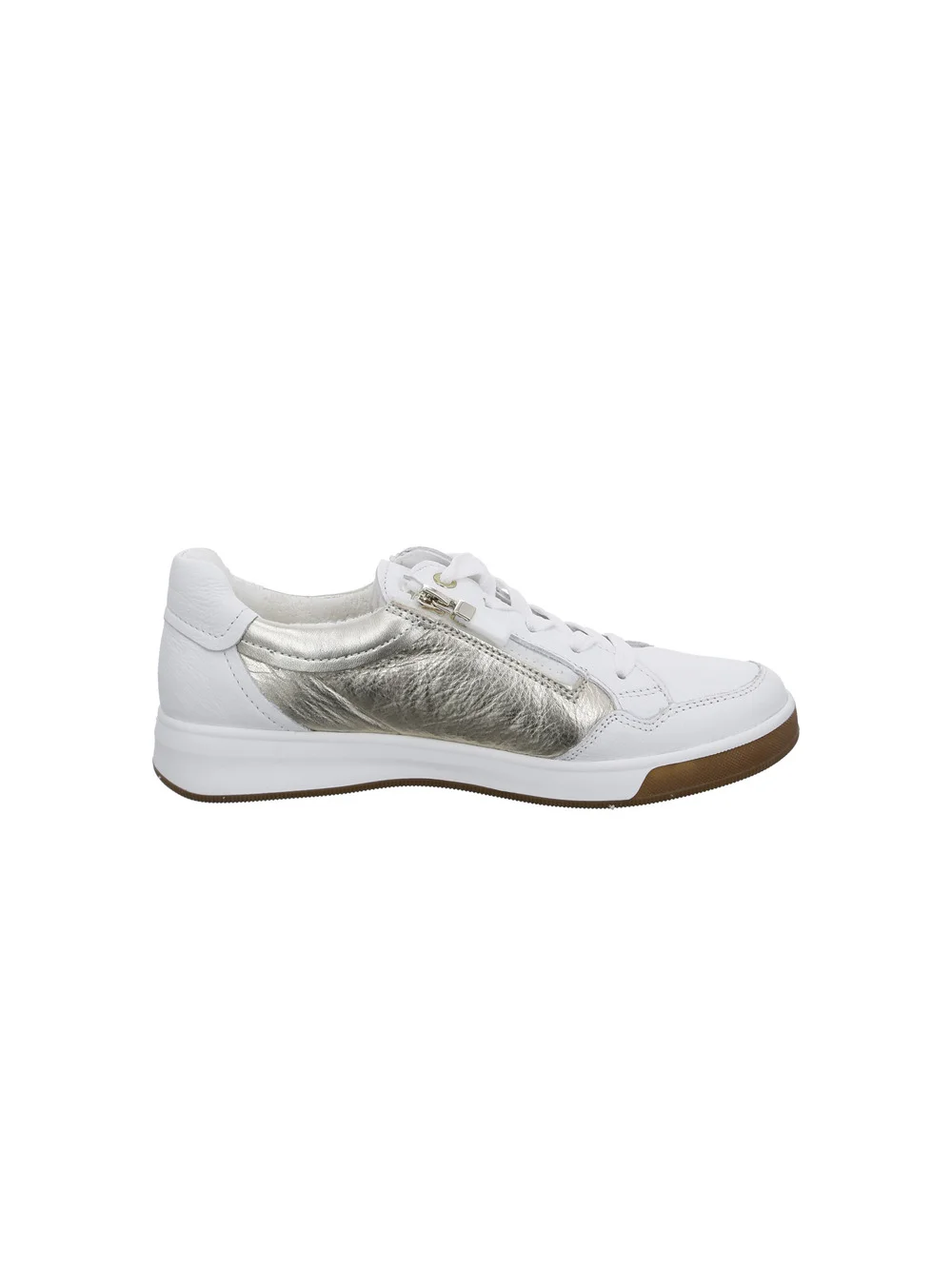 Schnürschuh Rom weiss platin