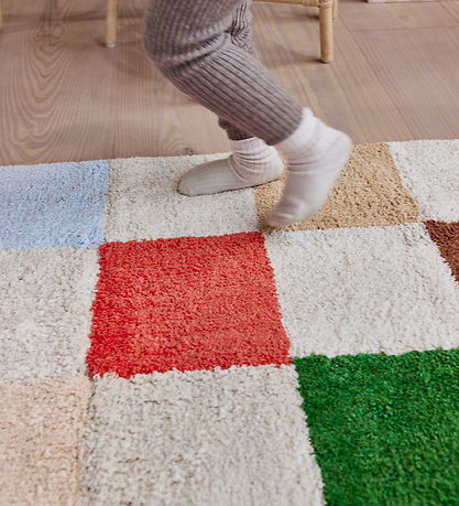 OYOY Teppich - Schachteppich - 80x48 cm - Multi