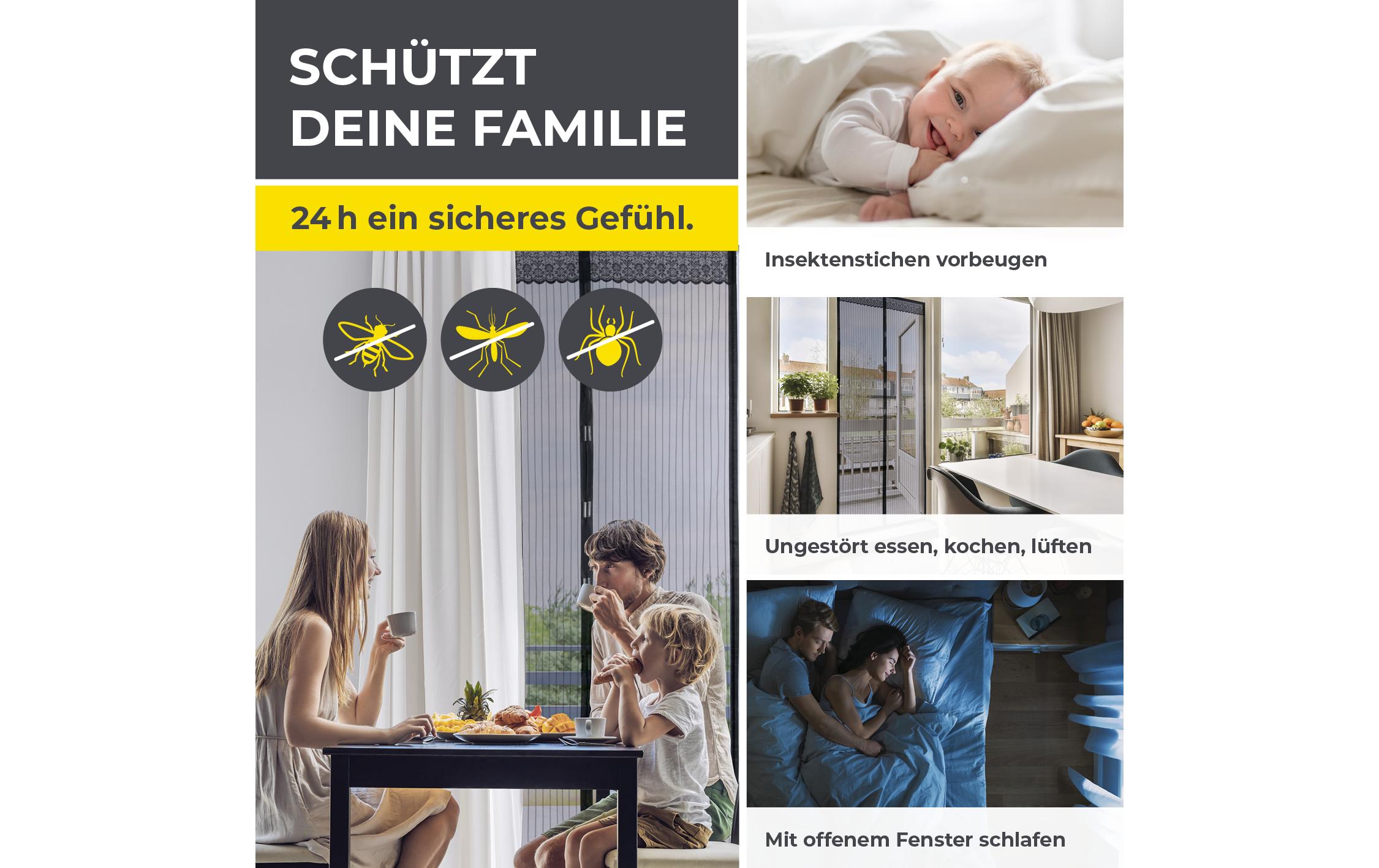 Fliegengitter Magic Click, 90 x 210 cmTürvorhang 90 x 210 cm»Magic Click»