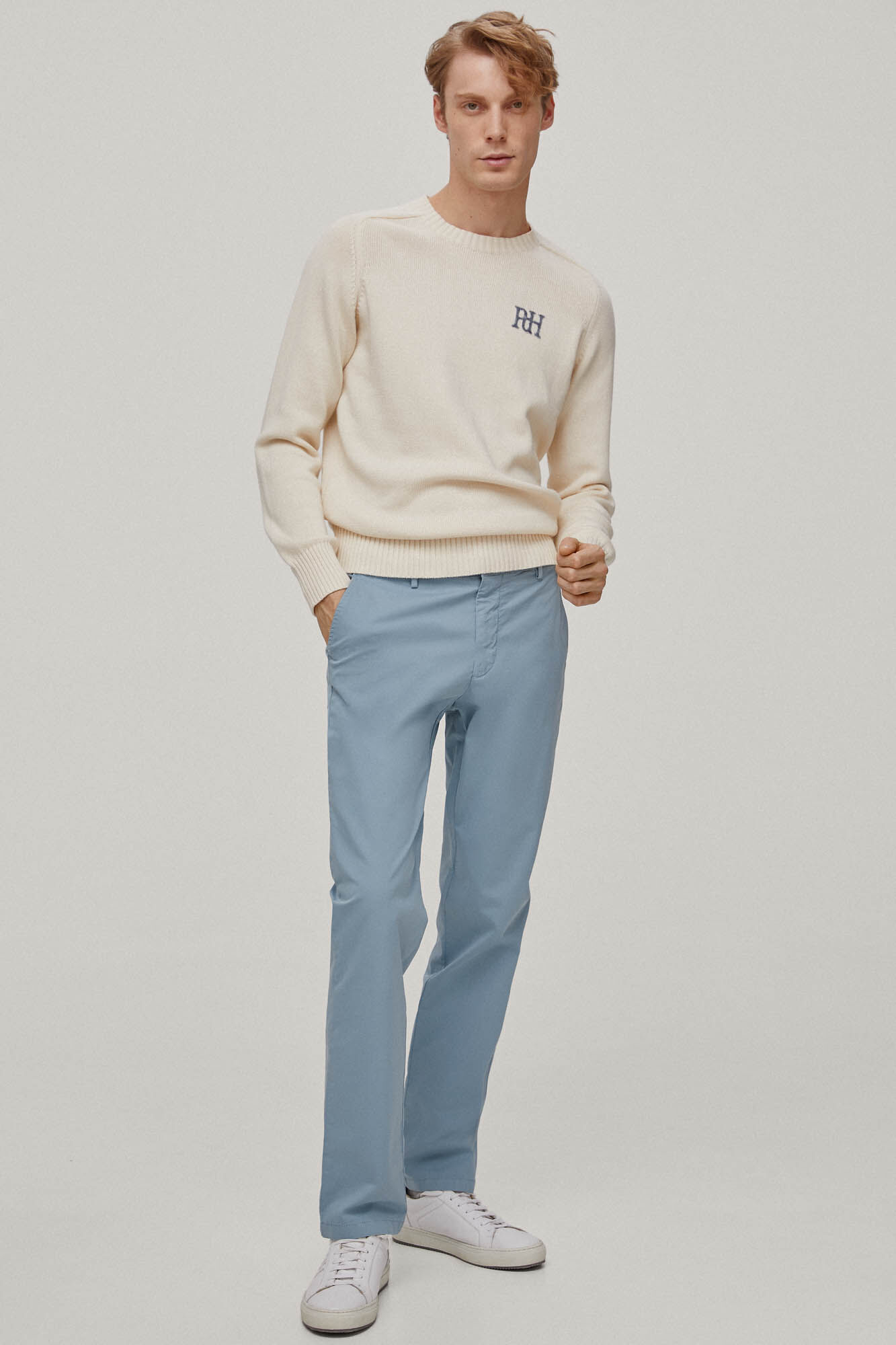 Calças chino Premium Flex Lightweight Regular - Azul