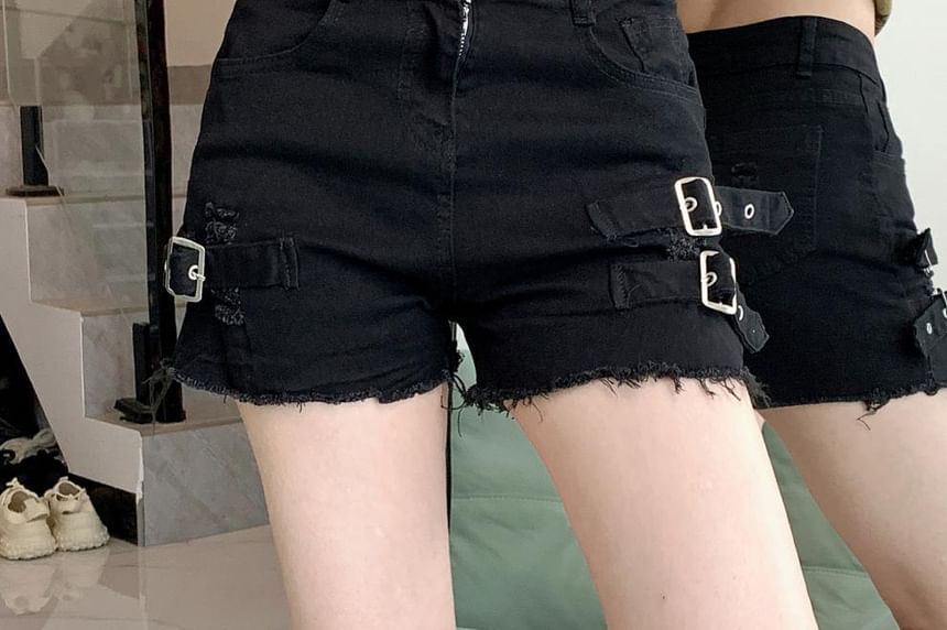 Chisan - Lage taille jeans met gespen