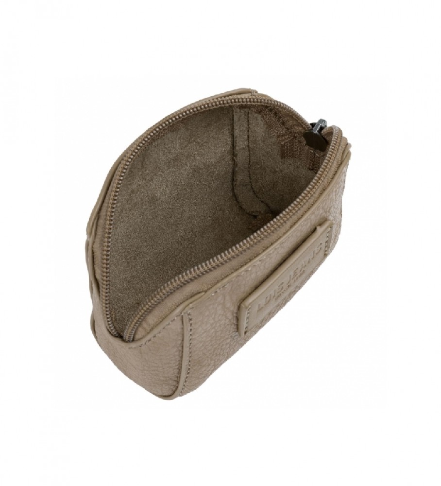 Lois Monedero de pele Calgary Bege -13x8x4,5cm-